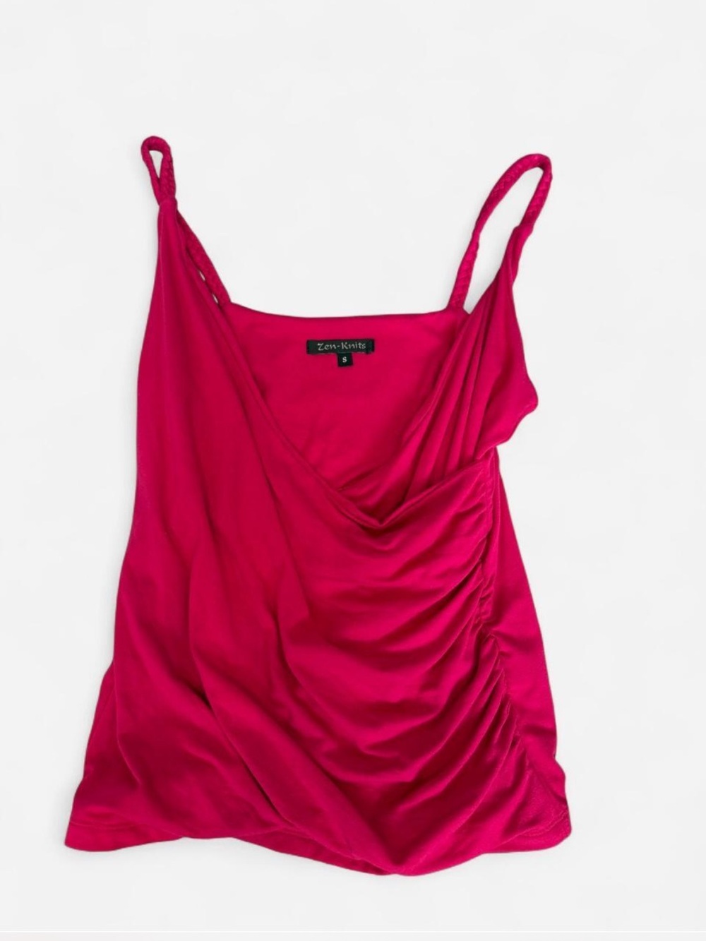 Y2k Hot Pink Draped Cami